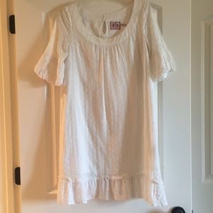 White Dotted Swiss Dress